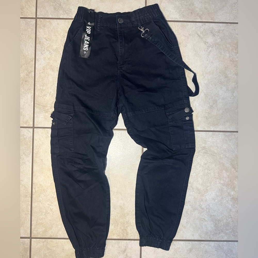 Women's Black Cargo Jeans